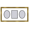 Gold Collage Picture Frame - 3 openings for 4X6 photos