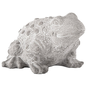 Cement Eastern Rainfrog Figurine Washed Concrete Gray Finish