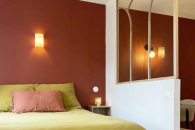 Idées déco pour une chambre contemporaine.