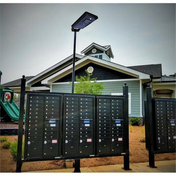 eLEDing Solar Power AI-Smart 1600 Lumens Cree LED Area Parking Light in Black