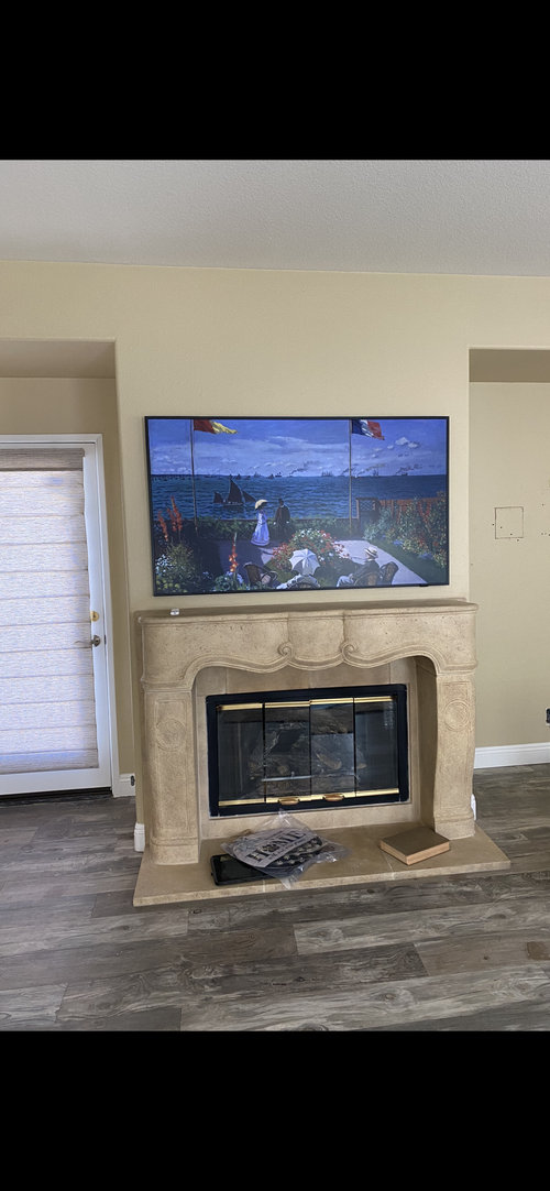 Is TV too close to fireplace?