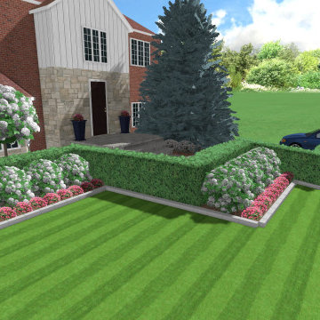 Redesigned Front and Backyard that Has Order, Harmonious Colors, and Balance