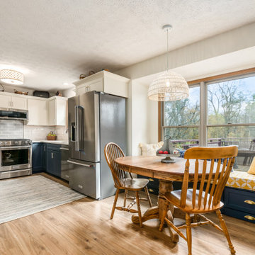 Transitional Kitchen Remodel With a New Bench Seating Area