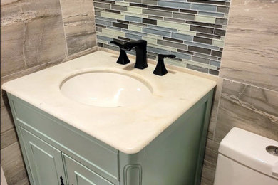 Inspiration for a modern bathroom remodel in Boston