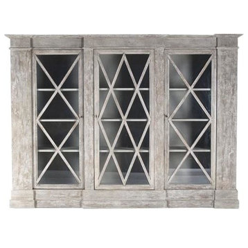 Display Cabinet TRISTAO Charcoal Wood 3 -Shelf