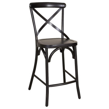 X Back Counter Chair - Black