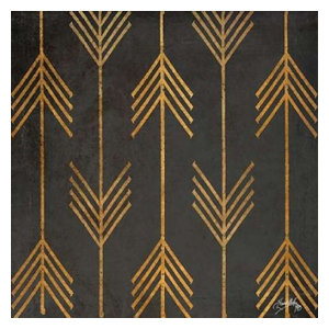 24 x 24 Gold Arrow Modele I Poster Print by Elizabeth Medley