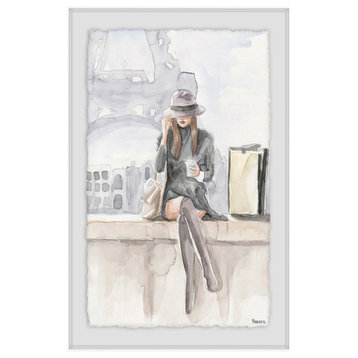 "Chillin' at Paris II" Framed Painting Print, 20"x30"