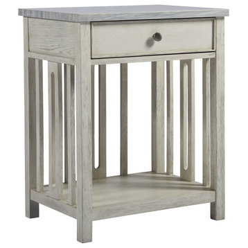 Universal Furniture Coastal Living Escape Bedside Table with Stone Top