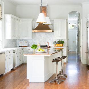 75 Beautiful Kitchen With White Cabinets And Copper 