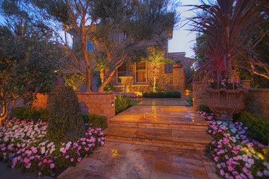 Photo of a medium sized mediterranean home in Los Angeles.