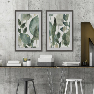 Water Leaves VI Diptych