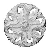 Small Monique Round Rosette, 3 1/8"OD x 5/8"P