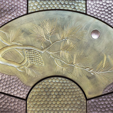 Monterey Pine Branch Kitchen Backsplash Feature