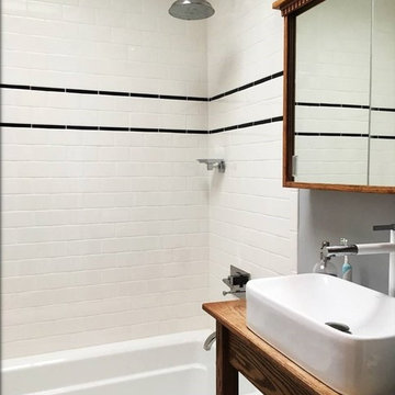 Black and White Subway Tile Bathrooms