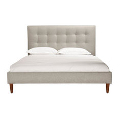 Monty Upholstered Bed, Beige, King