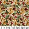 Red, Green and Gold Vibrant Leaves Outdoor Indoor Upholstery Fabric By The Yard