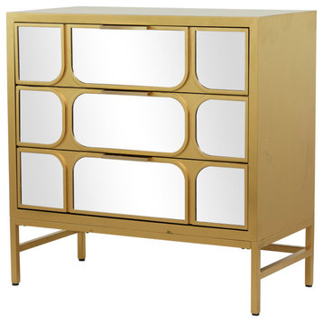 Glam Gold Wooden Cabinet 561899