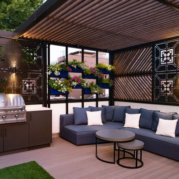 Wicker Park Single Family Home Outdoor Renovation: Rooftop Bar + Family-Friendly