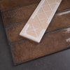 IRIS 3x12 Polished Ceramic Subway Tile Wall Tile, Brown, 1 Box