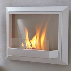 Real Flame White Envision Wall Fireplace - Indoor Fireplaces