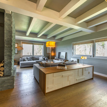 salon chalet contemporain mobilier Lunatic