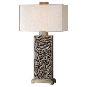 Pitted Espresso Bronze Table Lamp