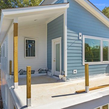 Siding Installation - James Hardie Lap and B&B (Boothbay Blue and Deep Ocean)