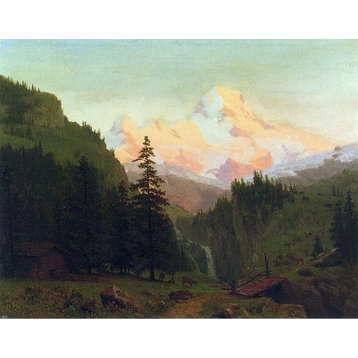 Albert Bierstadt Landscape, 21"x28" Wall Decal Print