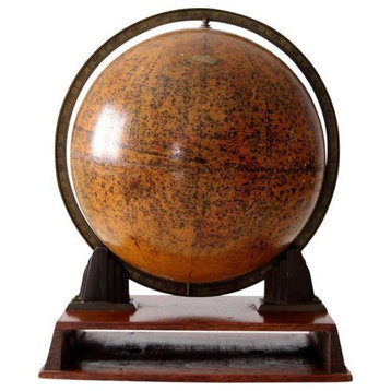 Consigned, 1940s Rand Mcnally Terrestrial Art Globe 12"