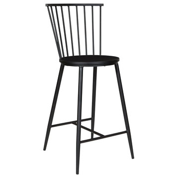 Bryce Counter Stool 26" with Black Metal Frame