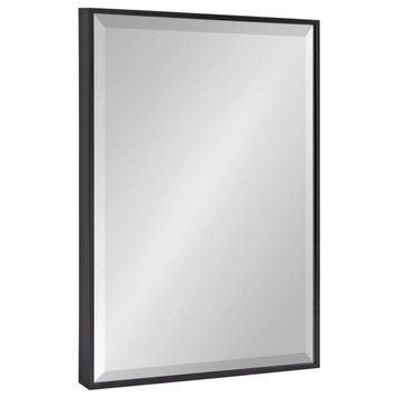 Rhodes Framed Wall Mirror, Black, 18.75x24.75