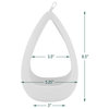 Ceramic Air Planter, Cone Style, 8.5x5.25", Matte White