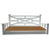 Chippendale Twin Swingbed, Country Cream and Spectrum Graphite, Cypress Wood