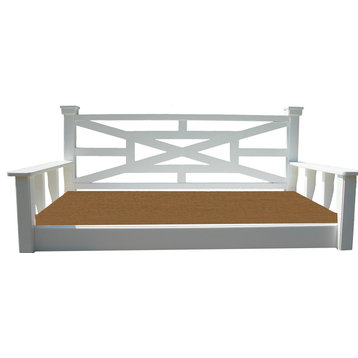 Chippendale Crib Swingbed, Dark Stain, Cypress Wood