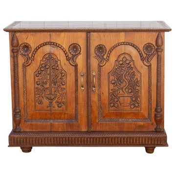 Antique Carved Anglo Indian Buffet Cabinet