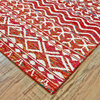 Weave & Wander Lacuna Rug, Crimson, 7'9"x9'9"