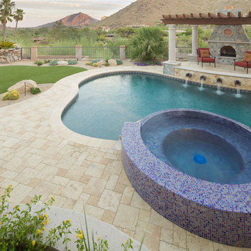 Swimming Pool & Spa and Pergola with Fireplace