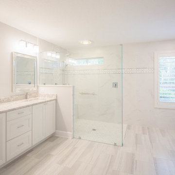 Intracoastal Grey & White Master Bath