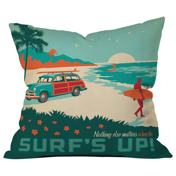 Anderson Design Group Surfs Up Outdoor Throw Pillow