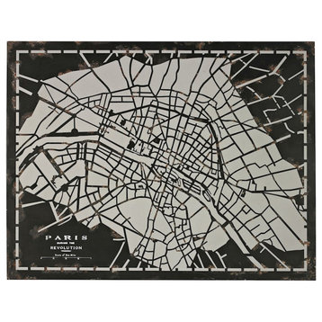 Elk City Map Of Paris Circa 1790, Laser Cut, BK Metal Work