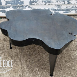Gray Live Edge Coffee Table - Coffee Tables