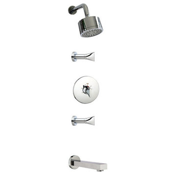 Extend Thermostatic Tub and Shower Set, Brushed Nickel