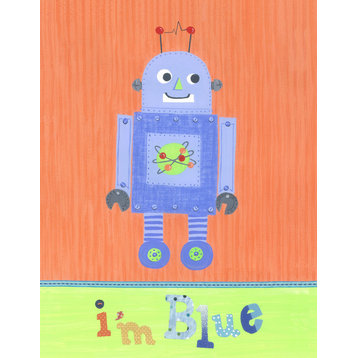 Blue Robot, "I'm Blue" Kids Art