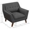 Mcclure Accent Chair, Charcoal Pebble