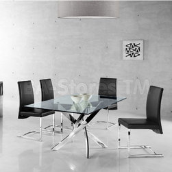 Fabio 5 PC Dining Set (Table and 4 Chairs) - Dining Sets