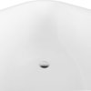 AKDY 72" White Acrylic Freestanding Soaking SPA Bathroom Bathtub Drain Overflow