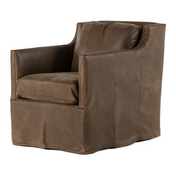 Four Hands Furniture - Kensington Lucca Swivel - Armchairs And Accent Chairs