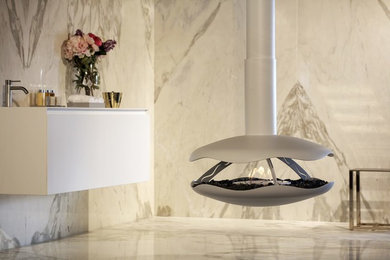 Design ideas for a contemporary bathroom in London.