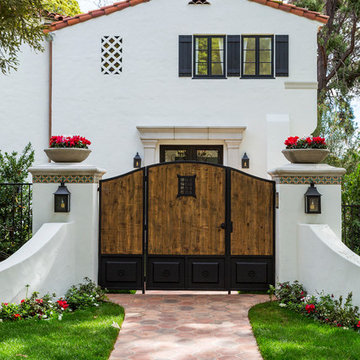 MAGNIFICENT MALIBU ENTRANCE AND COURTYARD